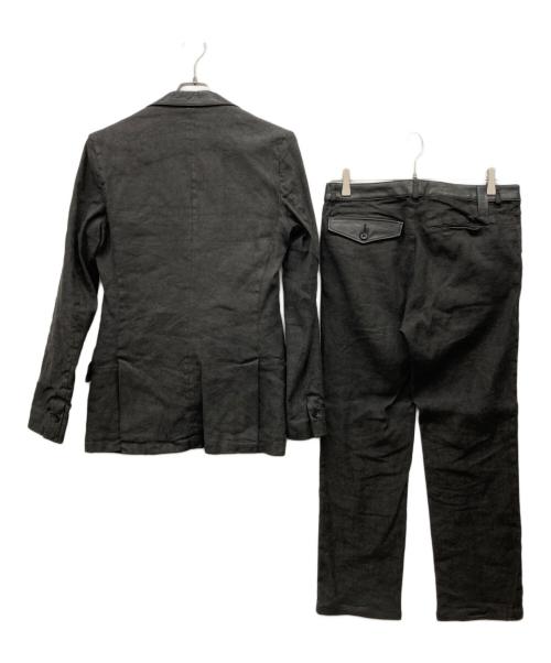 ISAMU KATAYAMA BACKLASH（イサムカタヤマ・バックラッシュ）ISAMU KATAYAMA BACKLASH (イサムカタヤマ・バックラッシュ) 3ピースリネンスーツ ブラック サイズ:2の古着・服飾アイテム
