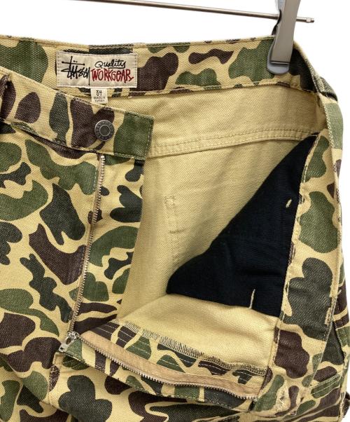 stussy（ステューシー）stussy (ステューシー) Camo Canvas Work Pant カーキ サイズ:34の古着・服飾アイテム