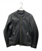 STUDIOUSステュディオス）の古着「ラムレザーシングルライダースジャケット」｜ブラック