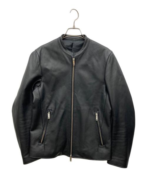 STUDIOUS（ステュディオス）STUDIOUS (ステュディオス) ラムレザーシングルライダースジャケット ブラック サイズ:2の古着・服飾アイテム