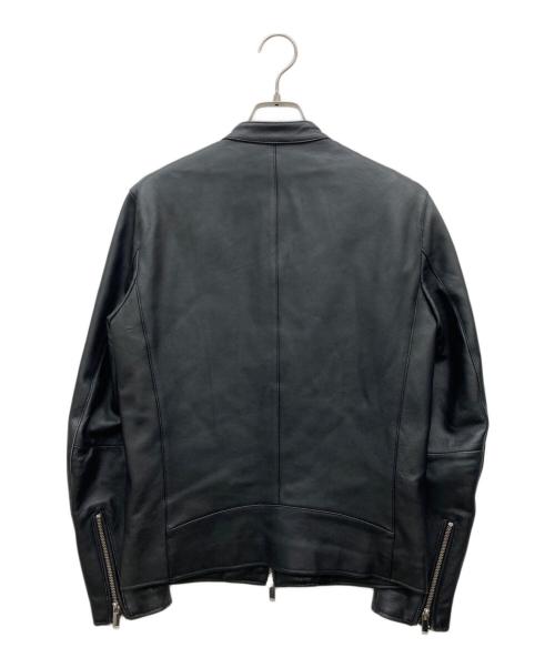 STUDIOUS（ステュディオス）STUDIOUS (ステュディオス) ラムレザーシングルライダースジャケット ブラック サイズ:2の古着・服飾アイテム