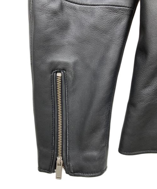 STUDIOUS（ステュディオス）STUDIOUS (ステュディオス) ラムレザーシングルライダースジャケット ブラック サイズ:2の古着・服飾アイテム