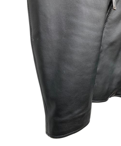 STUDIOUS（ステュディオス）STUDIOUS (ステュディオス) ラムレザーシングルライダースジャケット ブラック サイズ:2の古着・服飾アイテム