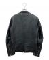 STUDIOUS (ステュディオス) ラムレザーシングルライダースジャケット ブラック サイズ:2：5000円
