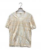 HERMESエルメス）の古着「ボルデュックリボンカットソー」｜ホワイト×ベージュ