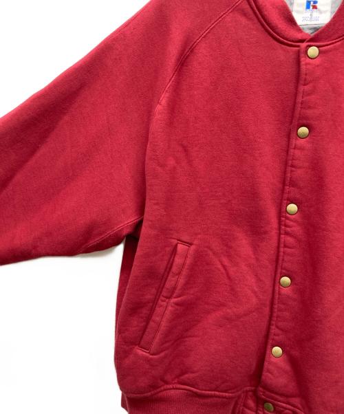 RUSSELL ATHLETIC（ラッセルアスレチック）RUSSELL ATHLETIC (ラッセルアスレチック) スナップボタンスウェットカーディガン レッド サイズ:Lの古着・服飾アイテム