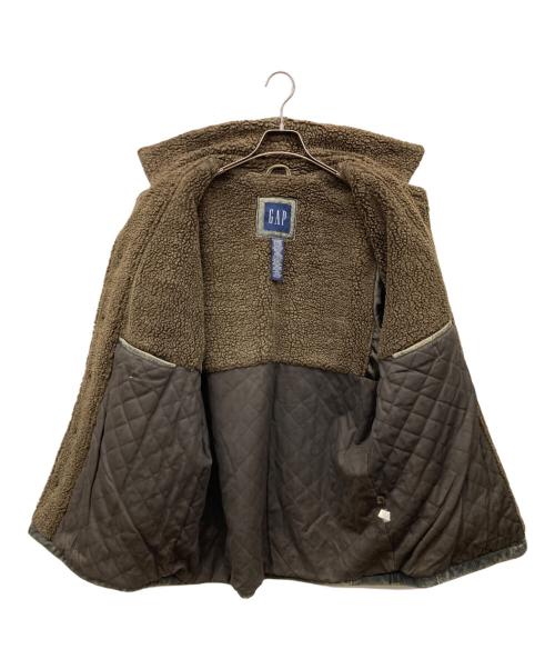 GAP（ギャップ）GAP (ギャップ) 裏ボアレザーカーコート グレー サイズ:Lの古着・服飾アイテム