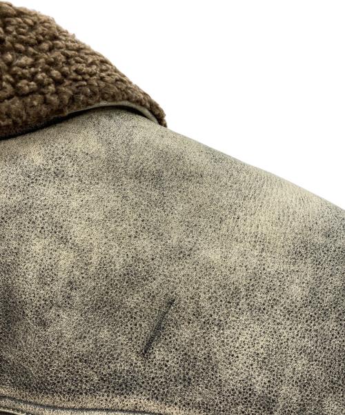 GAP（ギャップ）GAP (ギャップ) 裏ボアレザーカーコート グレー サイズ:Lの古着・服飾アイテム