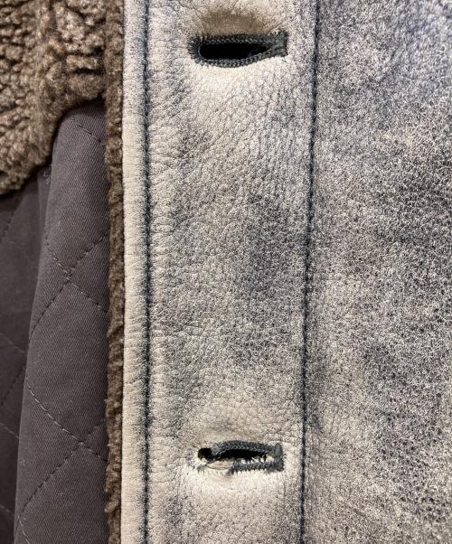 GAP（ギャップ）GAP (ギャップ) 裏ボアレザーカーコート グレー サイズ:Lの古着・服飾アイテム
