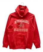 Championチャンピオン）の古着「3段プリントパーカー」｜レッド