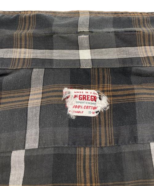 McGREGOR（マクレガー）McGREGOR (マクレガー) オープンカラーシャツ グレー サイズ:15　Mの古着・服飾アイテム