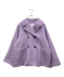 Spick and Span（スピック＆スパン）の古着「Wショートビーバーオーバーピーコート」｜パープル