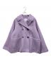 Spick and Span（スピックアンドスパン）の古着「Wショートビーバーオーバーピーコート」｜パープル