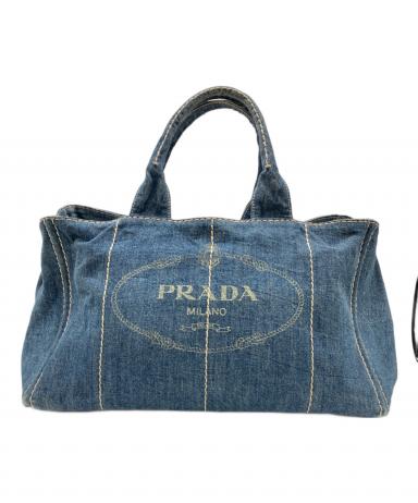 中古・古着通販】PRADA (プラダ) デニムトートバッグ インディゴ
