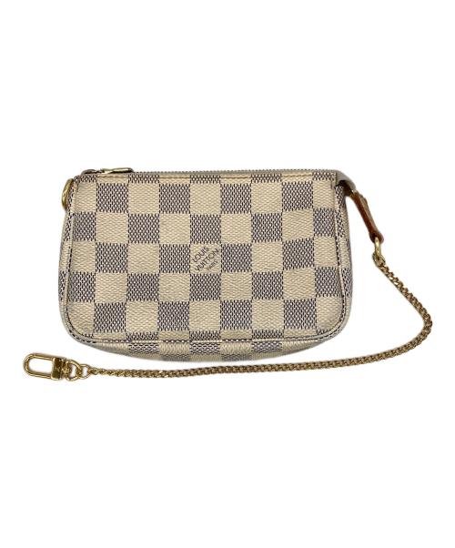 LOUIS VUITTON（ルイ ヴィトン）LOUIS VUITTON (ルイ ヴィトン) ダミエ・アズール・ミニポシェット アクセソワール ベージュの古着・服飾アイテム