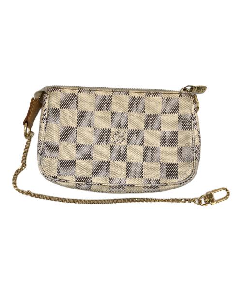 LOUIS VUITTON（ルイ ヴィトン）LOUIS VUITTON (ルイ ヴィトン) ダミエ・アズール・ミニポシェット アクセソワール ベージュの古着・服飾アイテム