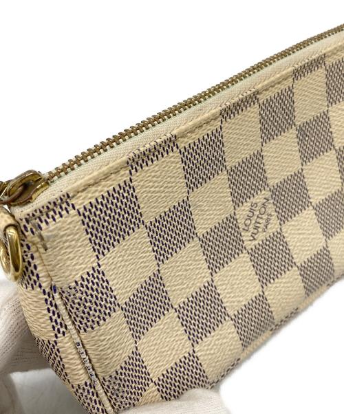 LOUIS VUITTON（ルイ ヴィトン）LOUIS VUITTON (ルイ ヴィトン) ダミエ・アズール・ミニポシェット アクセソワール ベージュの古着・服飾アイテム
