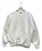 RUSSELLラッセル）の古着「無地前Vガゼットスウェット」｜ホワイト