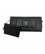 PRADAプラダ）の古着「長財布」｜ブラック