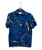 Aloha Blossomアロハブロッサム）の古着「HANABIアロハシャツ」｜ネイビー