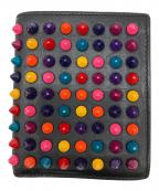 Christian Louboutinクリスチャン・ルブタン）の古着「スタッズ二つ折り財布」｜ブラック