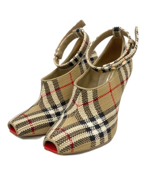BURBERRY LONDON（バーバリーロンドン）BURBERRY LONDON (バーバリーロンドン) ノバチェックハイヒールパンプス ベージュ サイズ:36の古着・服飾アイテム
