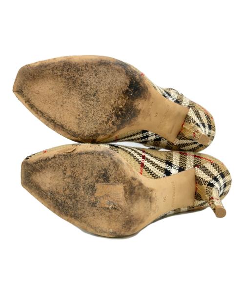 BURBERRY LONDON（バーバリーロンドン）BURBERRY LONDON (バーバリーロンドン) ノバチェックハイヒールパンプス ベージュ サイズ:36の古着・服飾アイテム