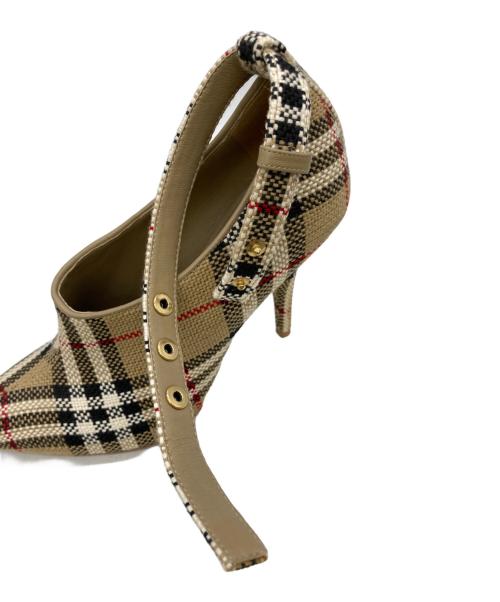 BURBERRY LONDON（バーバリーロンドン）BURBERRY LONDON (バーバリーロンドン) ノバチェックハイヒールパンプス ベージュ サイズ:36の古着・服飾アイテム