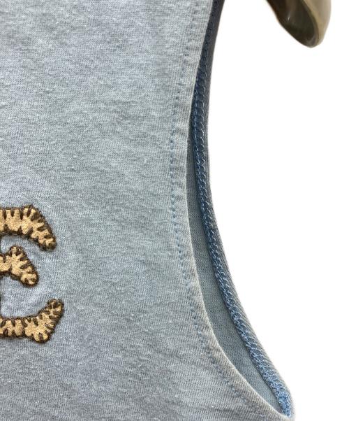 Christian Dior（クリスチャン ディオール）Christian Dior (クリスチャン ディオール) ノースリーブカットソー スカイブルー サイズ:36の古着・服飾アイテム