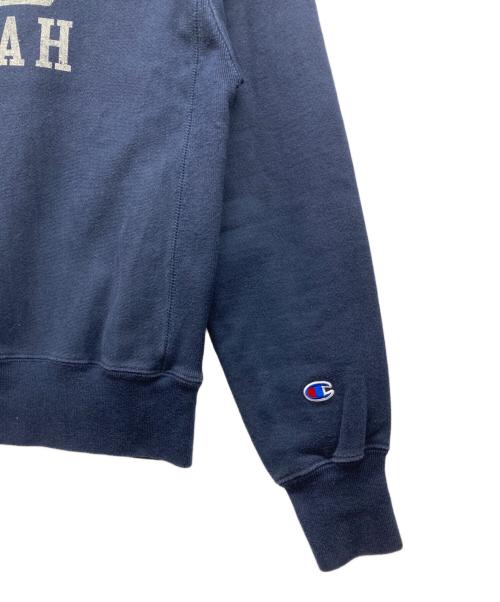 Champion REVERSE WEAVE（チャンピオン リバース ウィーブ）Champion REVERSE WEAVE (チャンピオン リバース ウィーブ) 3段ロゴスウェット ネイビー サイズ:SMALL　(JPN L)の古着・服飾アイテム