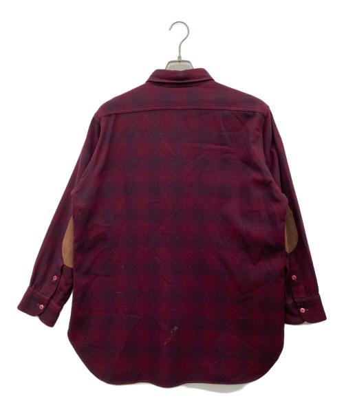 PENDLETON（ペンドルトン）PENDLETON (ペンドルトン) エルボーパッチウールシャツ ボルドー サイズ:不明の古着・服飾アイテム