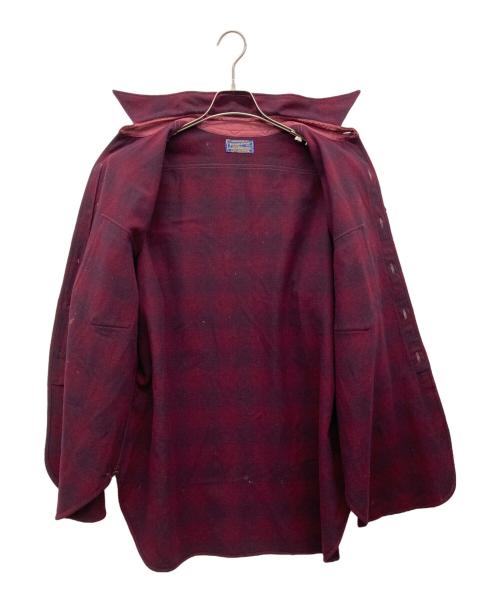 PENDLETON（ペンドルトン）PENDLETON (ペンドルトン) エルボーパッチウールシャツ ボルドー サイズ:不明の古着・服飾アイテム