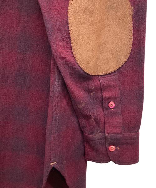 PENDLETON（ペンドルトン）PENDLETON (ペンドルトン) エルボーパッチウールシャツ ボルドー サイズ:不明の古着・服飾アイテム