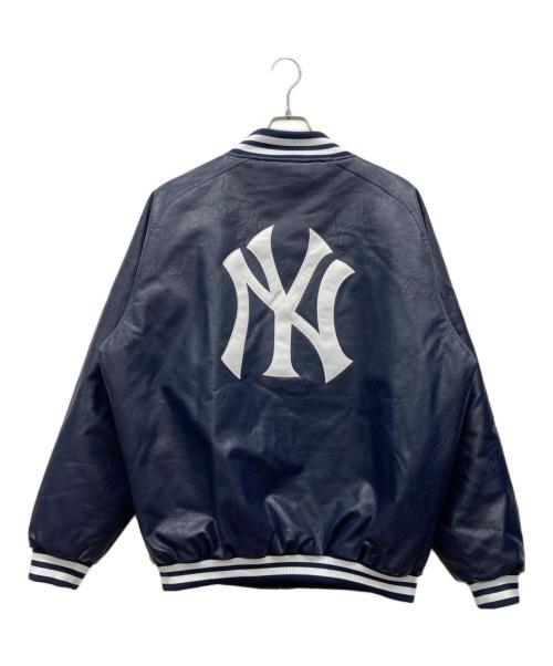 FANATIC（ファナティック）FANATIC (ファナティック) フェイクレザースタジャン ネイビー サイズ:2XLの古着・服飾アイテム