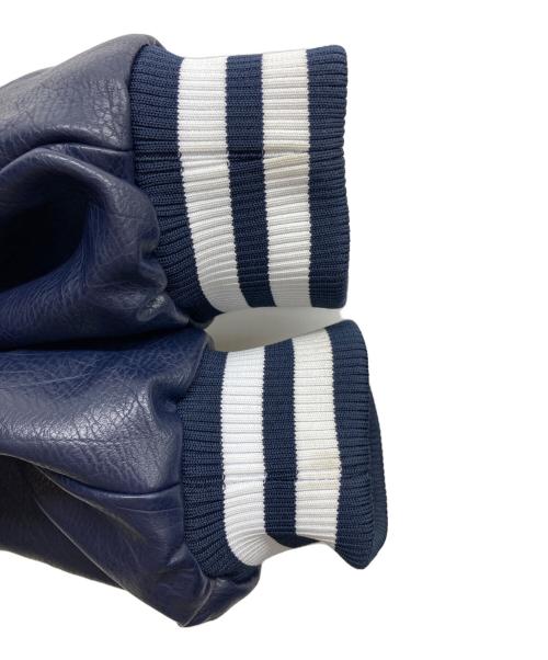 FANATIC（ファナティック）FANATIC (ファナティック) フェイクレザースタジャン ネイビー サイズ:2XLの古着・服飾アイテム