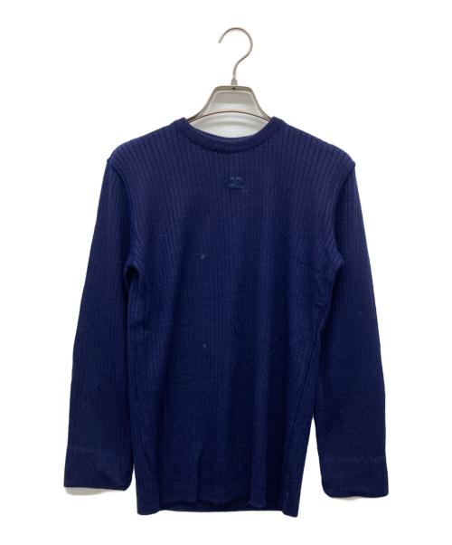 courreges（クレージュ）courreges (クレージュ) コットンロゴニット ネイビー サイズ:不明の古着・服飾アイテム