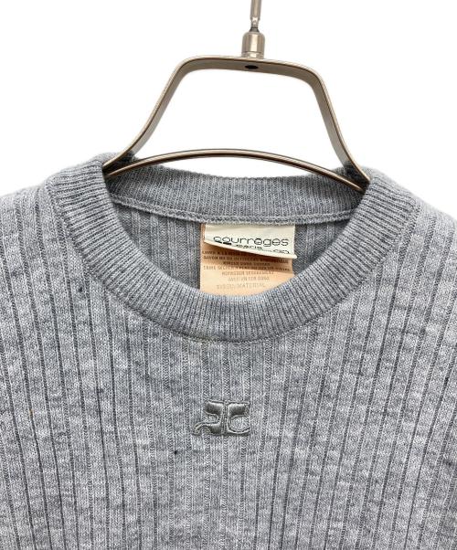 courreges（クレージュ）courreges (クレージュ) カシミヤ混ロゴニット グレー サイズ:不明の古着・服飾アイテム