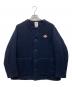 DANTON（ダントン）の古着「ウールモッサノーカラーシングルジャケット」｜ネイビー