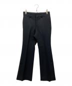 DEUXIEME CLASSEドゥーズィエム クラス）の古着「フレアウールパンツ」｜ブラック