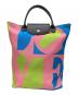 LONGCHAMP（ロンシャン）の古着「LOVEハンドバッグ」｜ピンク×スカイブルー