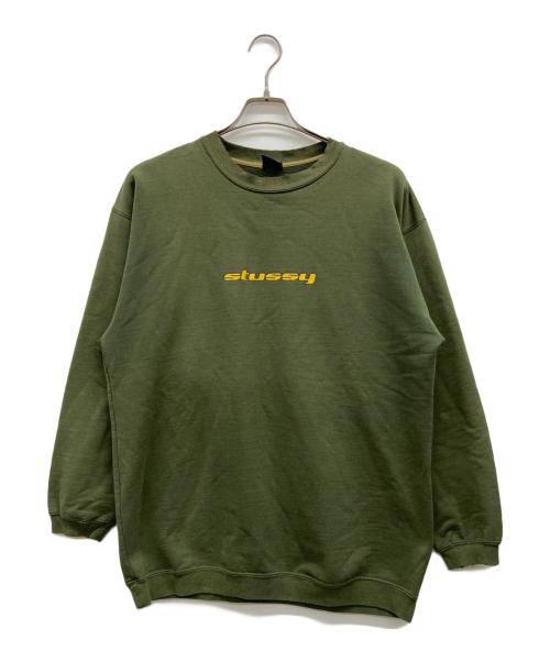 stussy（ステューシー）stussy (ステューシー) プリントスウェット グリーン サイズ:Mの古着・服飾アイテム