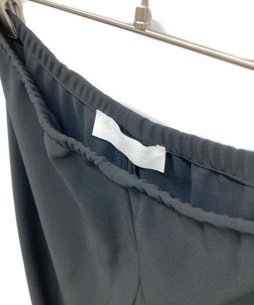 AP STUDIO（エーピーストゥディオ）AP STUDIO (エーピーストゥディオ) エラスティックパンツ ブラック サイズ:38の古着・服飾アイテム