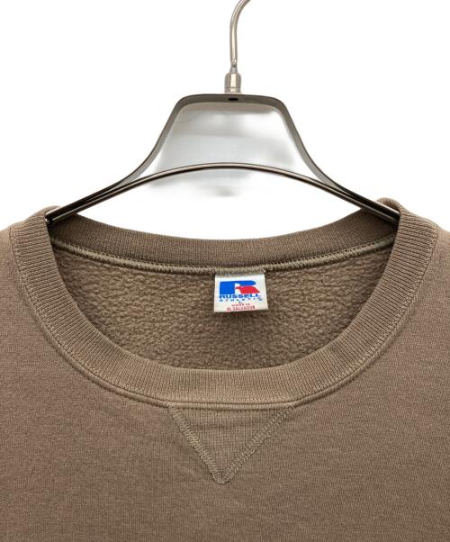 RUSSELL ATHLETIC（ラッセルアスレチック）RUSSELL ATHLETIC (ラッセルアスレチック) 無地前Vガゼットスウェット ブラウン サイズ:Lの古着・服飾アイテム
