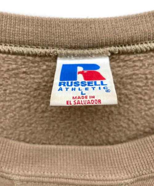 RUSSELL ATHLETIC（ラッセルアスレチック）RUSSELL ATHLETIC (ラッセルアスレチック) 無地前Vガゼットスウェット ブラウン サイズ:Lの古着・服飾アイテム