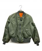 ALPHAアルファ）の古着「MA-1ジャケット」｜オリーブ