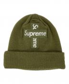 SUPREME×New Eraシュプリーム×ニューエラ）の古着「CROSS BOX LOGO BEANIE」｜カーキ