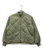 stussyステューシー）の古着「Dice Quilted Liner」｜カーキ
