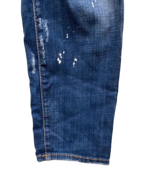 DSQUARED2（ディースクエアード）DSQUARED2 (ディースクエアード) ペイントダメージ加工デニムパンツ インディゴ サイズ:42の古着・服飾アイテム
