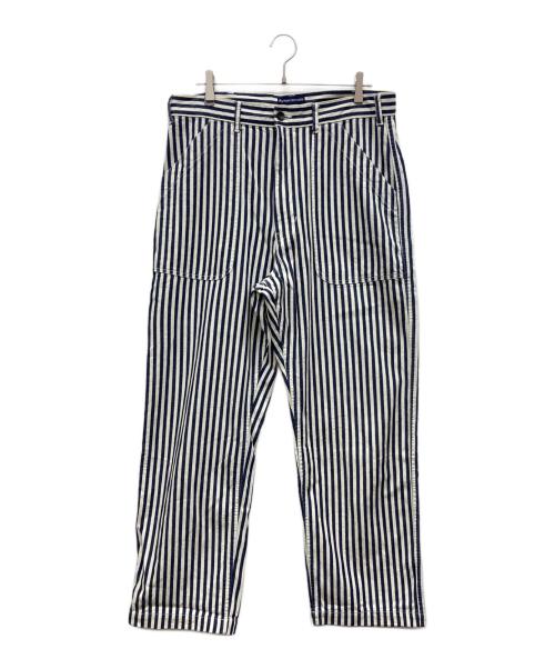 TIGRE BROCANTE（ティグルブロカンテ）TIGRE BROCANTE (ティグルブロカンテ) ヒッコリーベイカーパンツ ホワイト×ネイビー サイズ:Mの古着・服飾アイテム