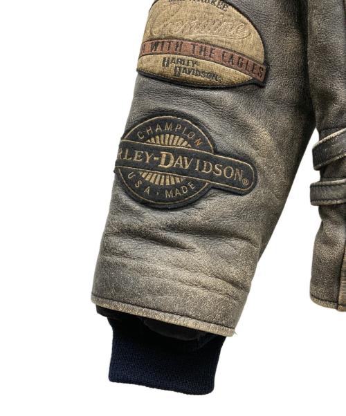 HARLEY-DAVIDSON（ハーレーダビッドソン）HARLEY-DAVIDSON (ハーレーダビッドソン) レザージャケット ブラウン サイズ:Lの古着・服飾アイテム
